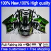 ZZR-1100 dla Kawasaki ZX11 ZZR 1100 1993 1994 1995 1996 1997 208MY.11 ZZR1100 ZX 11R ZX-11R 93 01 ZX11R 93 94 95 96 97 Green Flames Fairing