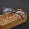 Lunettes de soleil de qualité supérieure, monture optique pour hommes et femmes, verres transparents, demi-jante, Spectacle