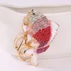 Exquisite Enamel Crystal Fish Key Chains Holder Goldfish Purse Bag Buckle HandBag Pendant For Car Keyrings KeyChains Trinket