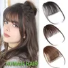 مقطع في الشعر البشري الانفجارات الجبهة متينة الهامش غير مرئي angs hairpieces2780154