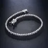 Elegant Pure 925 Silver 17-17.5 Cm Tennis Bracelets Jewelry 2mm Round Crystal Jewellery Luxury Eternal Sterling Silver Bracelet MX190727