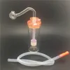 Nouveaux tuyaux d'eau de bang de brûleur à mazout en verre de 4,5 pouces avec brûleur à mazout de 10 mm épais embouteilleur en verre Pyrex Bong avec percolateur muet Dab Rigs Bong