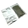 Snelle verzending Doorzichtige rits aan de voorkant Aluminiumfolie Hersluitbare klep Plastic verpakking Verpakking Zak Zip Lock Mylar Folie Zakken Ziplock Package Pouch