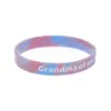 1 x Armband „Oma eines Engels“, Silikonkautschuk, verschiedene Farben, modische Dekoration, Geschenk für die Familie