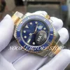 Новая виртуальная фабрика Luxury Ceramic Bezel Men 18k Real Wrap Gold 904L Steel Cal2836 Автоматическое движение 40 мм 116613LB97203 Dive Swim WR3885927