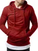 Sudaderas con capucha de marca para hombre 2019 otoño moda agujero Sudadera con capucha Color puro manga larga hombre pulóver cremallera lateral ropa informal estilo Hip Hop