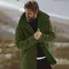 Botão casaco grosso casaco quente Casaco de Inverno Outwear à prova de vento jaqueta de homens Homens Veste homme hiver homens Parkas Clohtes Brasão