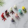 Wedding Flowers Wedding Groom Groomsman Boutonniere Artificial Flower Corsage Man Suit Brooch Clip-on for Bridal Party Decoration