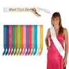 Puste Sastes Pasek na ramię Dla Lady Hen Party Celebration Wedding Favor Satin Sash na Bachelorette