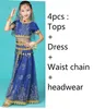 Abbigliamento da palcoscenico Costumi di danza del ventre per ragazze Design Abiti per bambini orientali India Bollywood Abbigliamento professionale per bambini 4 colori11