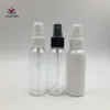 50sets/lot High-grade 50ml Transparent Plastic Spray Bottle Refillable Bottle with White Mist Sprayer Pump