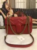 Hot Sell High-kvalitet Double Pu Shoulder Bags Women Luxury Classic Leather Heart Style Gold Chain Bags Handväskor Tygväska #9887