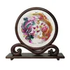 Antik kinesisk kontor Heminredning Hantverk Ornamenter Hand Broderi Silke Works With Wenge Wood Frame Table Tillbehör Dekorationer Presenter