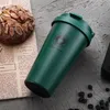 16OZ أكواب القهوة الفولاذ المقاوم للصدأ بهلوان معزول البهلوانات مزدوجة الجدار فراغ معزول قارورة أكواب سيارة السفر مع الأغطية