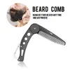 Folding mustasche Beard Comb Hair Brush Pocket Steel Static Hair Combs Hairbrush för män Kvinnor