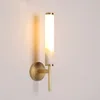 Полностью медный мраморный настенный светильник для гостиной, настенный светильник из натурального мрамора, простой прикроватный светильник для спальни, светильник для ванной комнаты, светодиодный настенный светильник