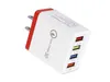 4 USB Laddare 5V 3A Travel Adapter Portable Wall Charger EU / US för iPhone X 11 Samsung S10 Android Factory Outlet