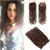 # 4 Marrom Escuro Molhado e Ondulado Cabelo Humano Lace Clsoure 4x4 com Feixes de Chocolate Marrom Onda de Água Do Cabelo Humano Brasileiro Tece com Fecho