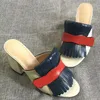 ultimi sandali con plateau tacchi alti estivi scarpe da donna in pelle scamosciata con frange doppio tono vintage scarpe con tacco medio 15 colori