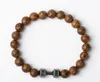 New style chicken wing wood energy bracelet with gold silver black movement dumbbell Elastic Bracelet