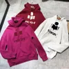 2018 Women Oversized Lounge-ready Style Hooded Cotton Sweatshirt Hoodie With Dropped Shoulders & Front Logo & Kangaroo Pockets V191025