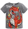 Enfants Vêtements Dinosaure Imprimé Garçon T-shirts Coton Bébé Garçons T-shirts À Manches Courtes Enfants Tops Été Enfants Vêtements 3 Couleurs DHW2429