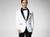 Tuxedos de mariage blanc pour hommes costume homme blazer et pantalon smokings marié meilleur homme costume mariage homme d'honneur hommes (veste + pantalon + cravate) DH6010