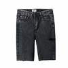 Ny design Kvinnor Summer Bodycon Tunika Slim midja denim Jeans rippade hål lapptäcke knälängd femte byxor halvt lång trous280x