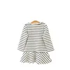 2020 Autumn Baby Girls Cartoon Dresses Fashion Stripe Sequin Cat Long Sleeve Kids Princess Dress Children Ruffle Tutu Dress S130