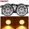 2 sztuk / para wysoki jasny stylizacja samochodu Okrągły zderzak 12 V H11 LED Light Light Lampy halogenowe dla Mitsubishi Outlander 2012-2017