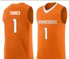 Maglia da basket personalizzata da uomo, da donna, vintage, Tennessee Vols, Lamonte Turner, n. 1, taglia S-4XL o personalizzata con qualsiasi nome o numero di maglia