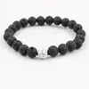 Lava Rock Stone Bracelets ensemble Diffuseur d'huiles essentielles pour hommes Chaînes de pierre naturelle Chakra Bracelet Pour femmes Mode DIY Aromathérapie Bijoux