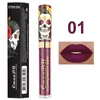 CmaaDu Lip Gloss Skull Design Matte Liquid Lipglosses 6 Cores À Prova D' Água Metal Perolado Brilho Lábios de Longa Duração Gloss Maquiagem Atacado Lipgloss