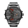 Vente chaude sport militaire hommes montres 50mm grand cadran doré en acier inoxydable mode montre hommes luxe montre-bracelet reloj de lujo