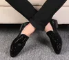 Casual Men Glitter Nieuwe Mens Fashion Flats Designer Dress Shoes Soundined Loafers Heren Black Crystal Shoes 38-43N41 499 S 'S 38-43N41 475