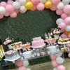 122 stks Ballon Garland Arch Kit Roze Wit Gouden Latex Lucht Ballonnen Meisje Geschenken Baby Shower Verjaardag Bruiloft Decor levert T200526