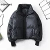 Sedutmo Winter Women Duck Down Kurtki Oversize Coat Short Black Puffer Jacket Casual Autumn Parkas ED916