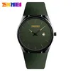 Skmei Quartz Watch Men Lady Fashion Mens Женщины. Водонепроницаемые PU Small Dial Watch Army Green Relogio Masc 1509273T