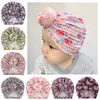 A838 Infant Baby Boys Girls Florals Hat Donut Headwear Child Toddler Kids Beanies Turban Hattar Babies Hat 7 Färger