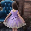 2020 meninas vintage desfiladeiras vestidos de bola grânulos de ouro crystals top longo criança crianças festa formal vestidos de bairro de flores menina roupas de casamento