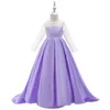 1pcs Girls Wedding Dress Thenday Dely Girls Girls Busters с длинным рукавом Big Bowknot Tracking Princess Evening Prompare291Z