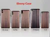 Real Ebony Wood Plus TPU casos para iphone x xs max xr 7 8 capa dura escultura de madeira smartphone shell protetor