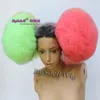 Celebrity Ciara Metgala frisyr peruk syntetiska afro kinky lockiga två ton rödgröna två lugg fluffiga hår spetsar fram peruker för blac9924434