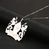 Stainless Steel Fashion Kenya Pendant Necklaces African Country Map Chain Jewelry Kenyans Gift