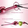 Profissional cabelo curling ferro modelador rolo vacilar ferramentas de estilo salão styler display lcd rolos rotação onda varinha 9mm sh1907279660334