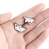 Love heart paper plane ship enamel Pins Carrying full love Badge Couple Brooch Clothes jackets bag Lapel Pin jewelry Lover gift