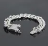 Mens Hip Hop Bracelets simulados de jóias de diamante simuladas Icegou Miami Cuban Link Chain Bracelet300H
