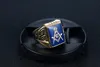 Men's Punk Dark Blue Resin Enamel Ring Stainless steel Black Masonic regalia signet rings Freemason jewel Fraternity freemasonry item gifts