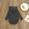 Neugeborenes Baby mit Kapuze mit Kapuze -Strampler Kids Casual Clothing Herbst Girls Festes Stricken Langschläfen Onesies Baby Boy Spring Casual Jumpsuit 064447639