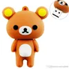 XH 32GB USB Flash Drive com bonito Forma Rilakkuma 32G Memory Stick U disco - Brown